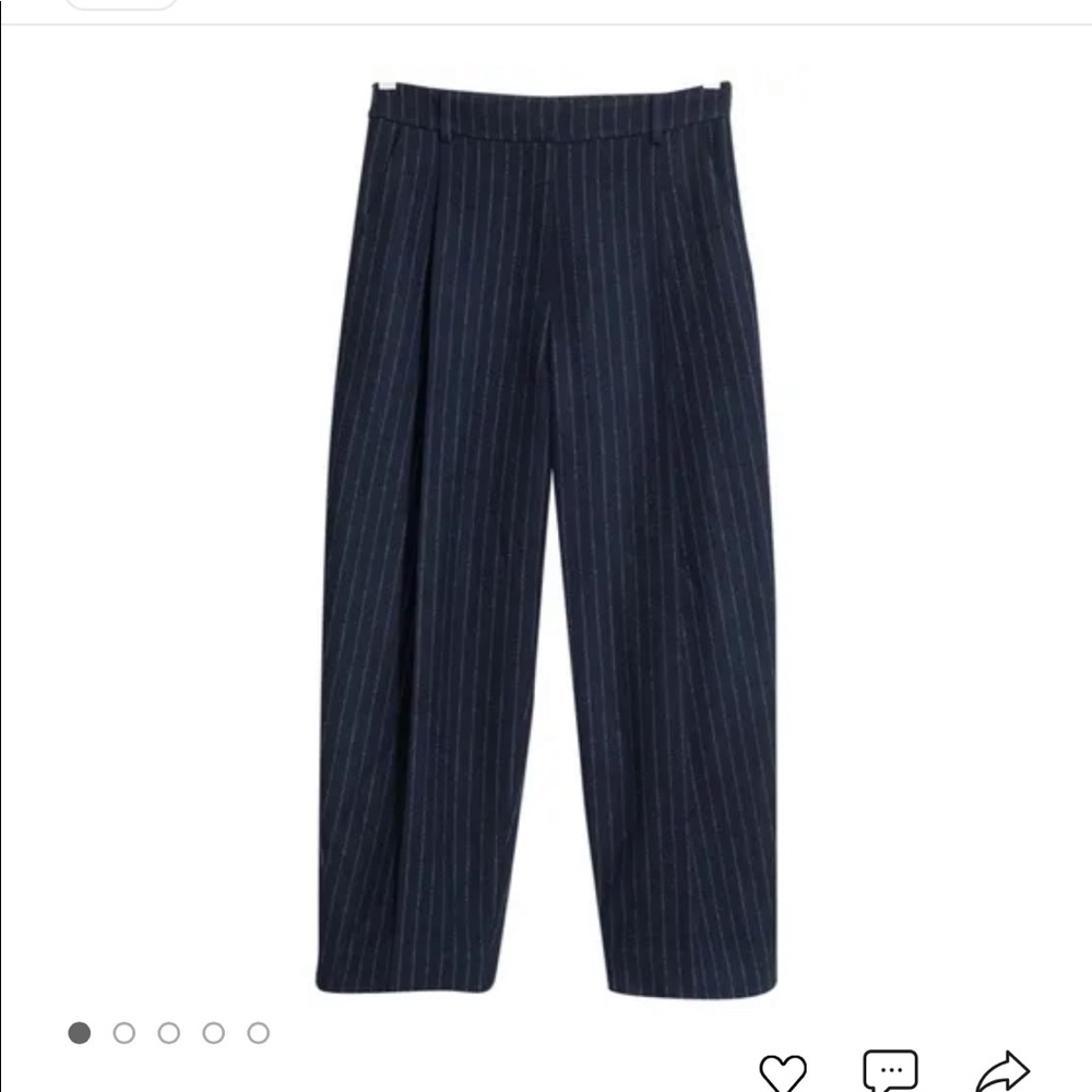 & Other Stories Wool Cropped tailored wool blend trousers size 8